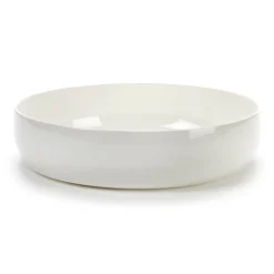 Base Serveringsskal Med Lav Kant Hvit
