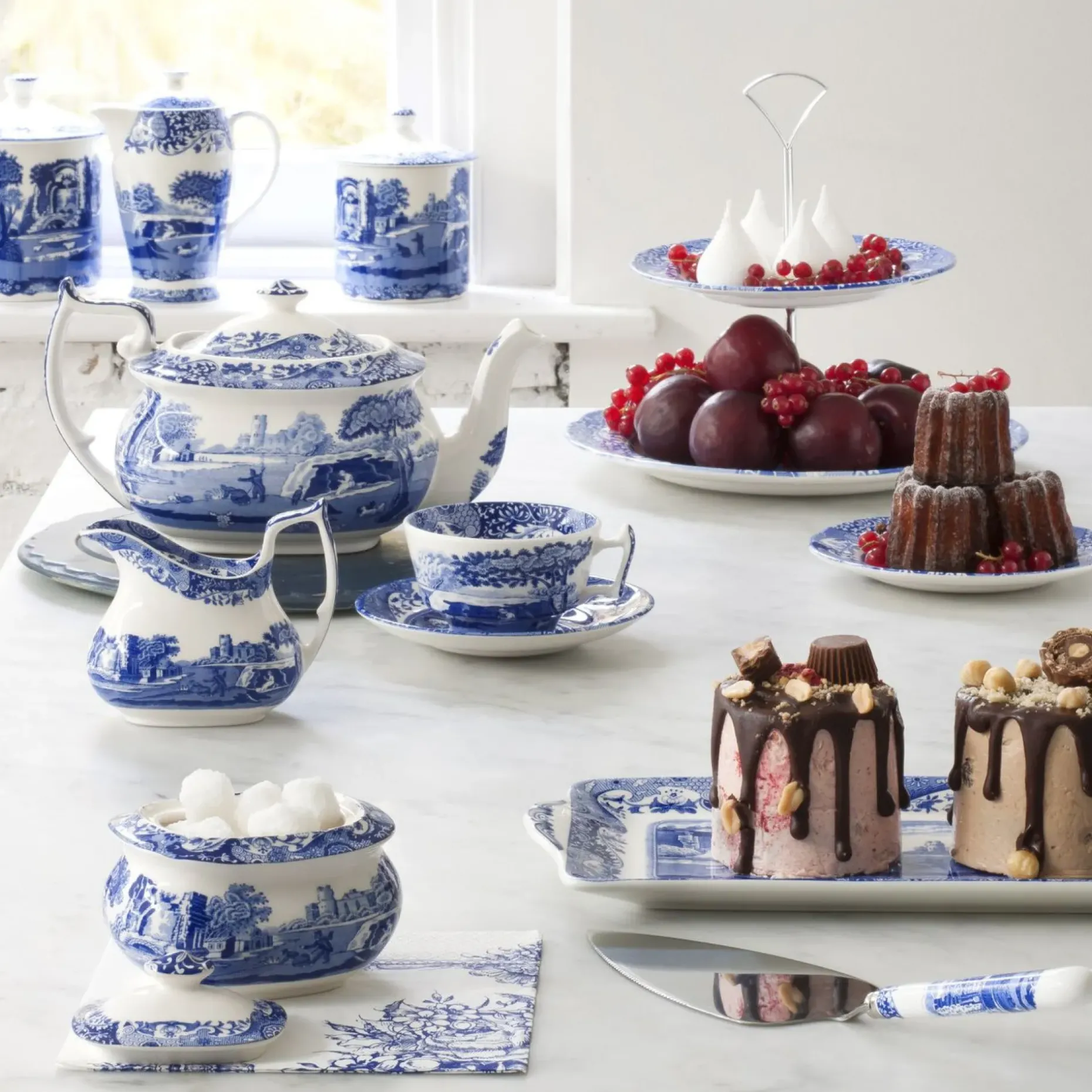 Blue Italian Sukkerskal Med Lokk