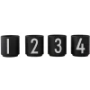 Design Letters Espressokopper 4-Stk. Svart