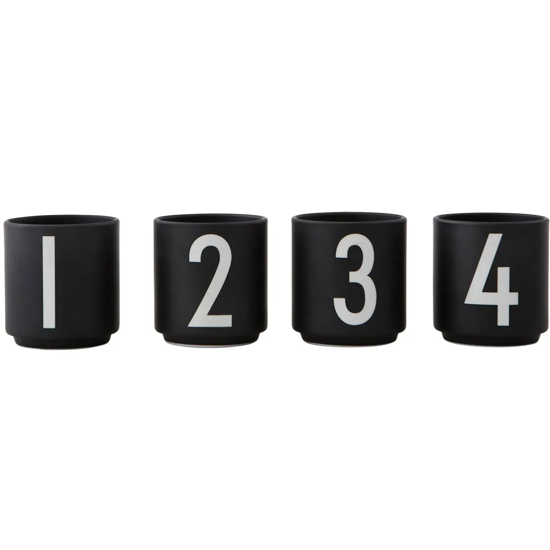 Design Letters Espressokopper 4-Stk. Svart
