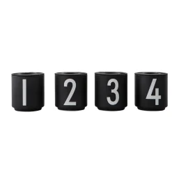 Design Letters Espressokopper 4-Stk. Svart