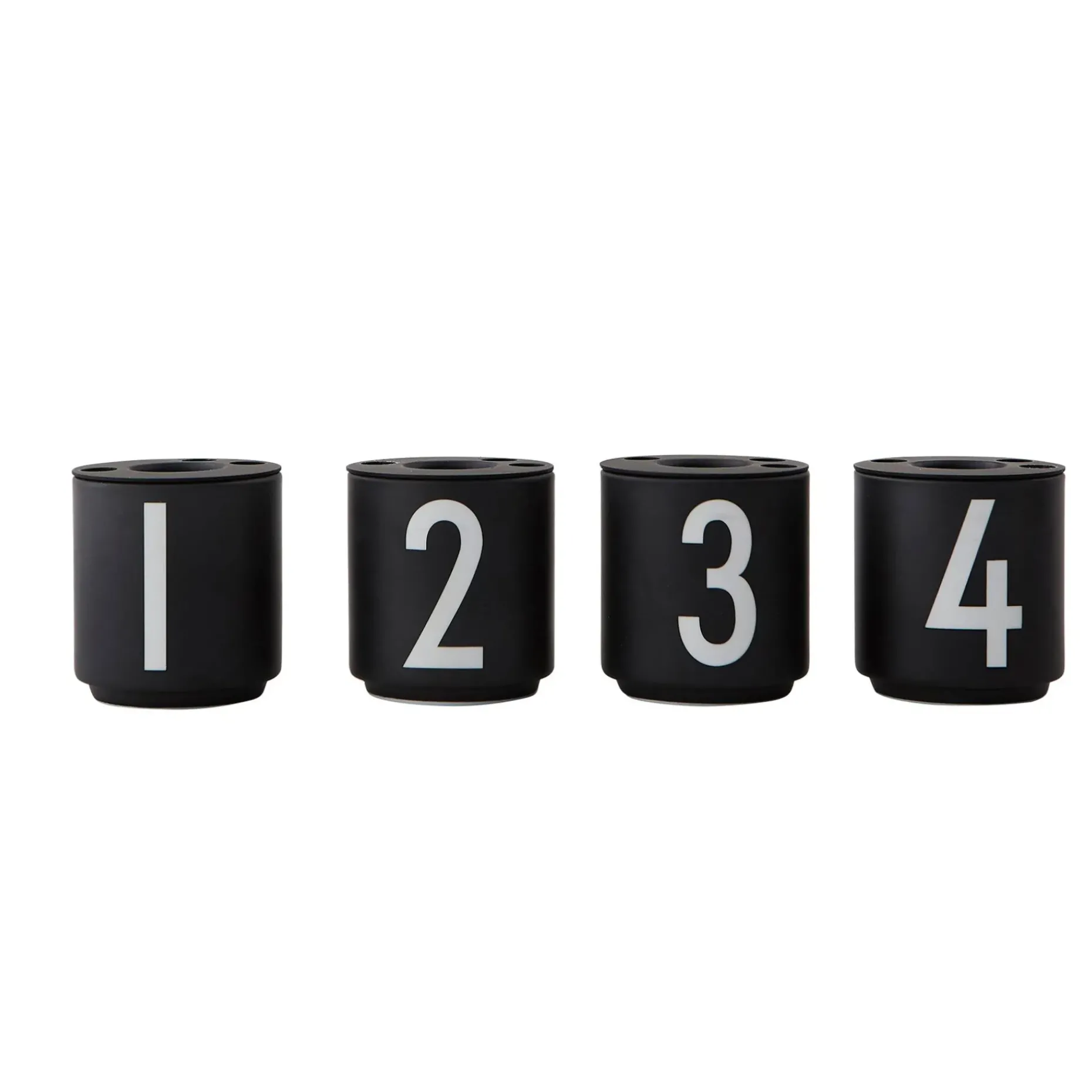 Design Letters Espressokopper 4-Stk. Svart