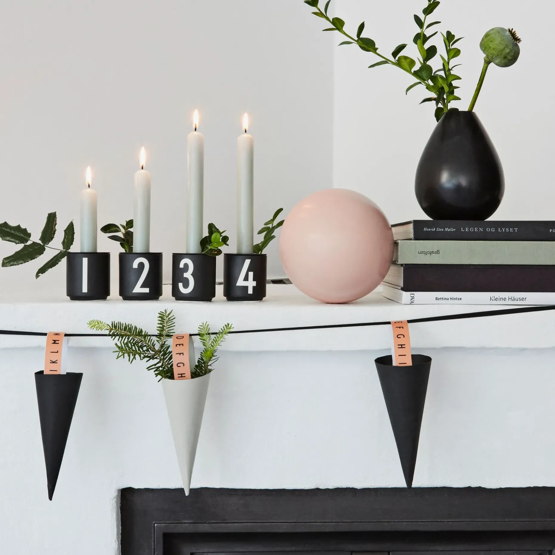 Design Letters Espressokopper 4-Stk. Svart