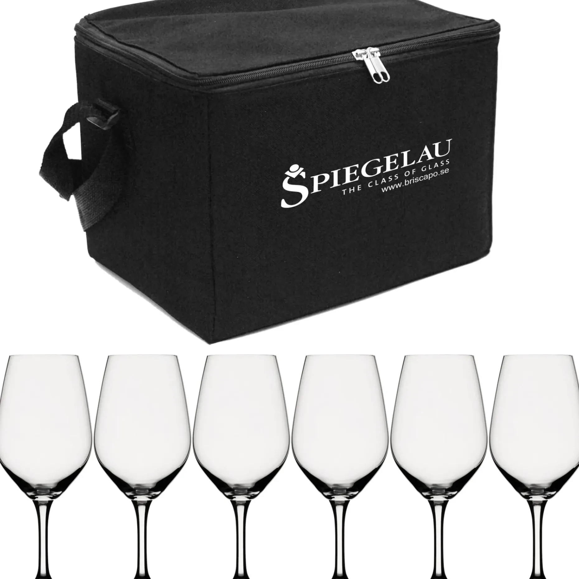 Expert Vinglass Veske Svart Inkl 6 Vinglass