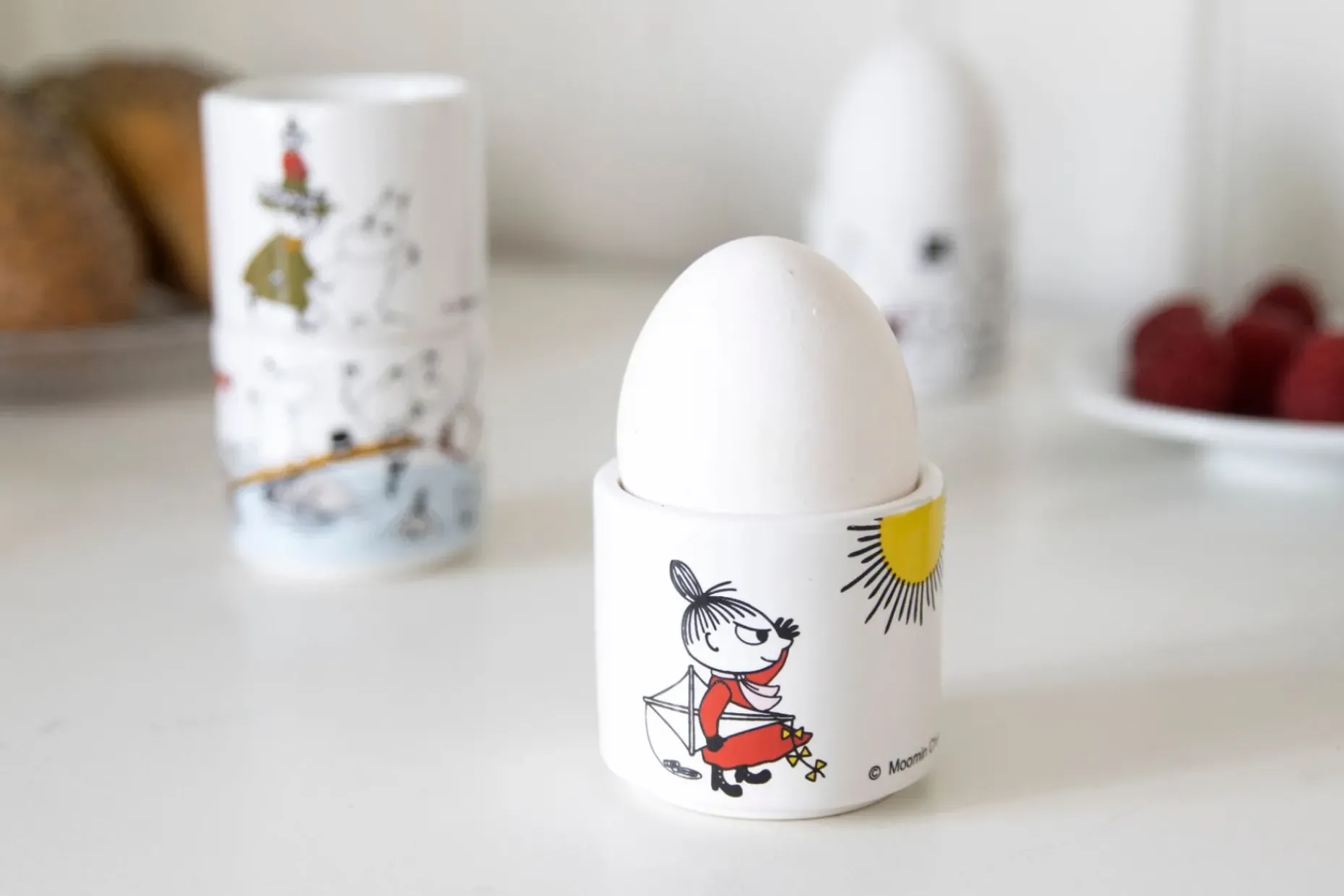 Mummi Farge Eggeglass 4 Deler