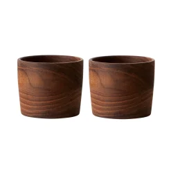 Raw Eggeglass Teak 2-Pakning