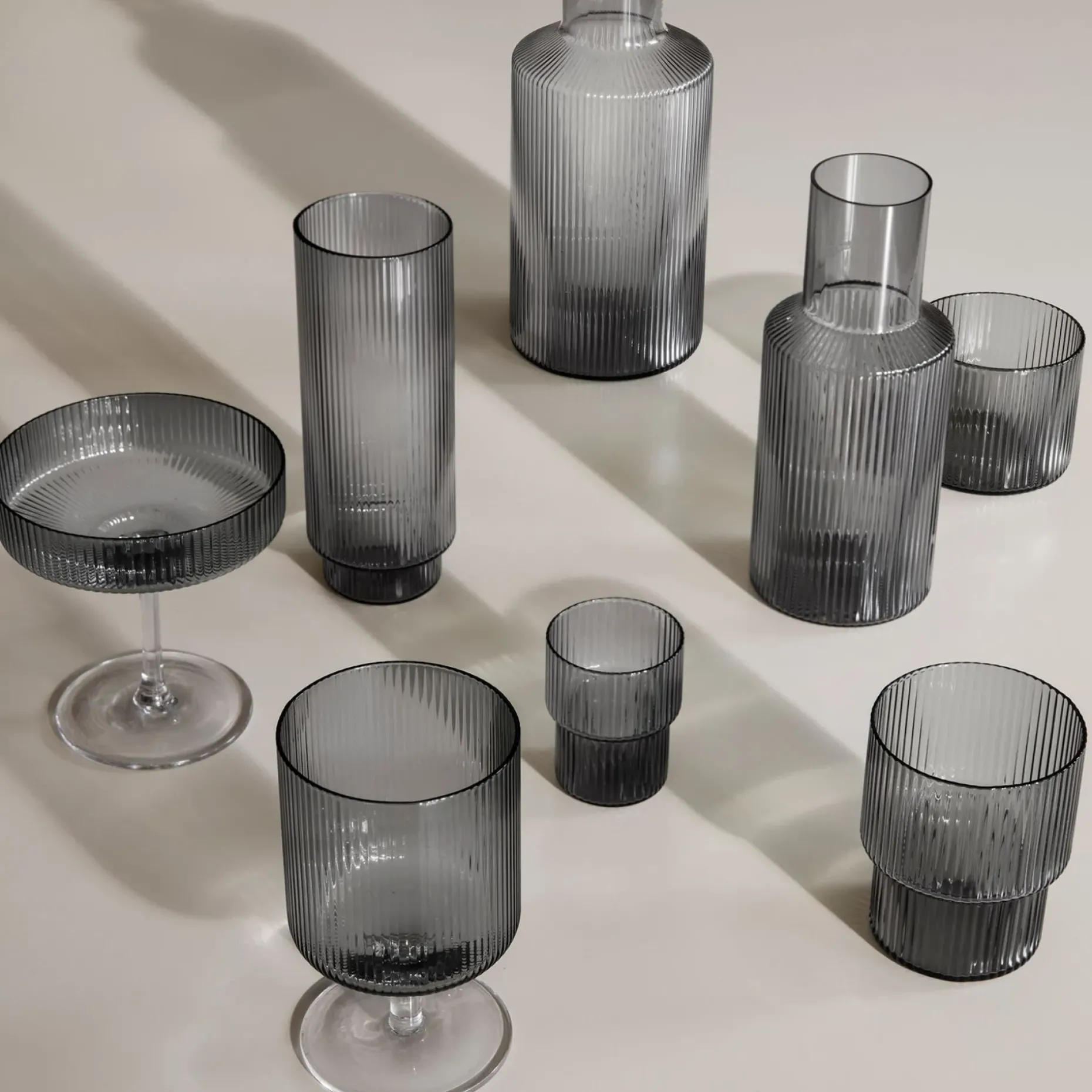 Ripple Long Drink Glass 4-Pakk
